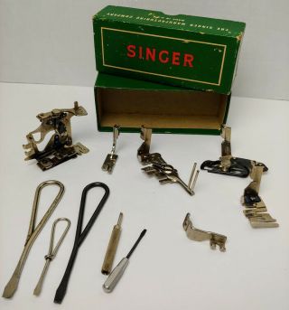 Vintage Singer Sewing Machine 301 Attachments & Tools 160623
