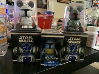 Disney Vinylmation 3 " Star Wars Boba Fett Set Of 3