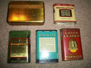 Lady Churchill Kentucky Club Union Leader Lucky Strike Revelation Smoking Tin 2
