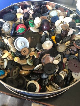 Large Assortment Of Buttons,  Including Antique.  5.  5 Lbs Of Buttons