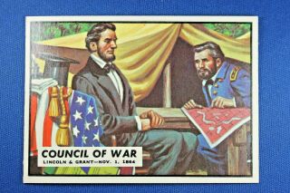 1962 Topps Civil War News - 79 Council Of War - Nrmt - Mt