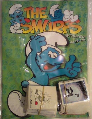 Merlin The Smurfs Complete Stickers Set,  Empty Album