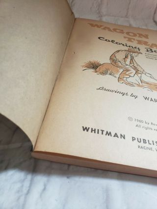 Vintage Wagon Train Coloring Book Whitman RARE OOP 1960 Ward Bond Robert Horton 2