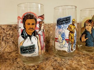 Star Wars - The Empire Strikes Back 1980 Burger King Glasses - Complete Set of 4 2