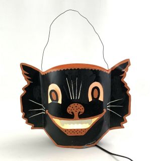 Halloween Black Happy Cat Lantern By Bethany Lowe Designs