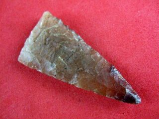 Fine Quality Authentic Kentucky Agate Triangular Point Indian Arrowheads