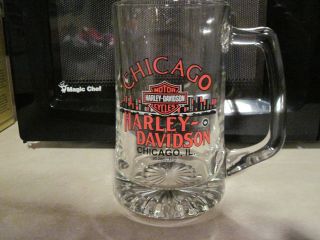 Chicago Harley Davidson 20 Oz.  Glass Mug.