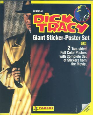 Dick Tracy Movie 1999 Panini Factory Album Sticker Set & Double - Sided Poster