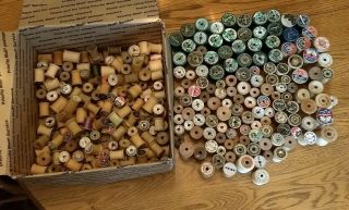 300 Sewing Wooden Spools Variety 4 Lbs Coats & Clarks Talon J&p Coats Vintage