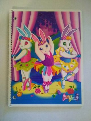 Vintage Lisa Frank Ballerina Bunny Blue Pages 55of 60 Pages Notebook