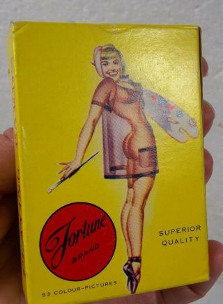 Vtg Fortune Pin Up Girl Nude Playing Cards Models Of All Nations Dif.  Pictures