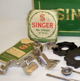 Vintage SINGER Simanco SEWING MACHINE ACCESSORIES Cams/Feet/Needles/Screwdriver 6