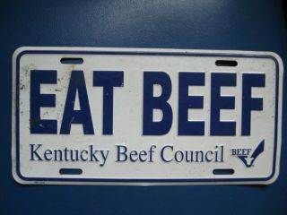 Eat Beef Kentucky Beef Council License Plate