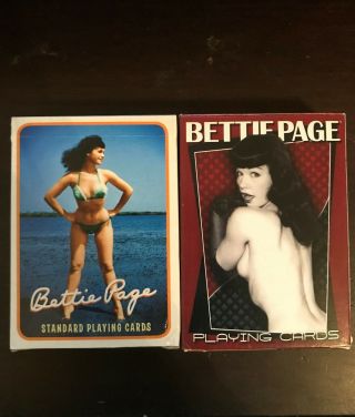 Bettie Page - Pinup Legend - 2 Decks Of Playing Cards - Complete - Exuc