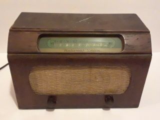 Rare Vintage Am Radio,  National Union Tube Table Top Wood Am Radio,  1940 