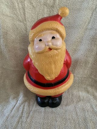 Vintage Christmas Union Products Blow Mold Santa Claus 14 "