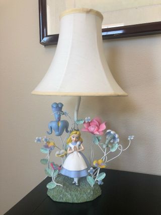 Disneys Alice In Wonderland " Alice In The Garden Lamp " Table Top Lamp