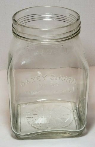 Vintage Dazey Butter Churn No.  40 St Louis MO Patented Feb.  14,  1922 - JAR ONLY 2