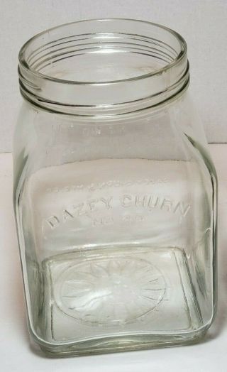 Vintage Dazey Butter Churn No.  40 St Louis MO Patented Feb.  14,  1922 - JAR ONLY 4