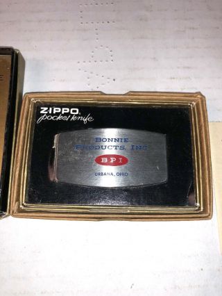 2 - VINTAGE ZIPPO RULE/KNIFE W BOX ADS for (Bonnie Products BPI Ohio) 6