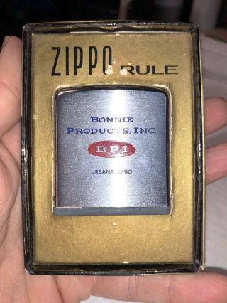 2 - VINTAGE ZIPPO RULE/KNIFE W BOX ADS for (Bonnie Products BPI Ohio) 7