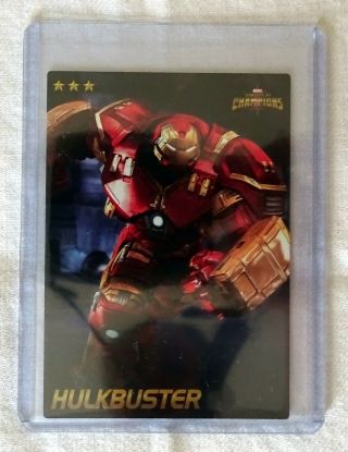 Hulkbuster Marvel Contest Of Champions Dave & Busters Non - Foil Card 36/75 Rare