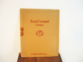 Royal Cornwall Covers An Abbey Mills Paper Sample Booklet Ephemera