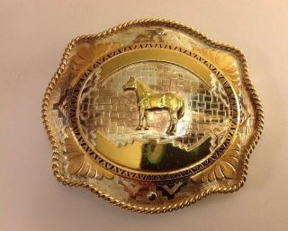 Vintage Champion Trophy Rodeo Belt Buckle