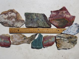 850 2 Assortment Of Slabs From An Old,  Closed Rock Shop.  Great For Cabs