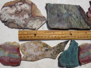 850 2 ASSORTMENT OF SLABS FROM AN OLD,  CLOSED ROCK SHOP.  GREAT FOR CABS 3