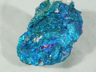 A Big Intense Blue Colored Peacock Copper Chalcopyrite or Peacock Ore 326gr 4