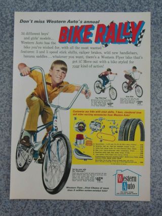 Vintage 1970 Western Auto Buzz Bike Eliminator Stingray Accessory Advertisement
