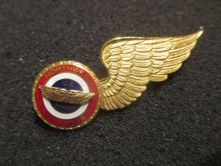 Obsolete Northwest Airlines Flight Attendant Wing.  Commercial Aviation