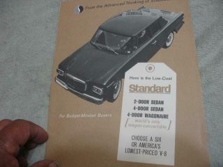 Low Cost Studebaker Standard Sales Advertising