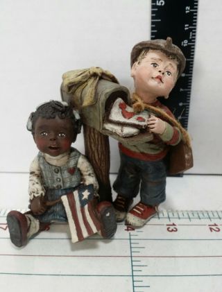 Vintage African American Figurine,  Hand Numbered And Signed,  Sarah 