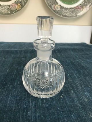 5 " Waterford Crystal Perfume Bottle W/stopper Dauber