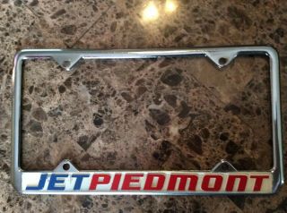 Vintage Piedmont Airlines License Plate Frame 80s Jet Piedmont