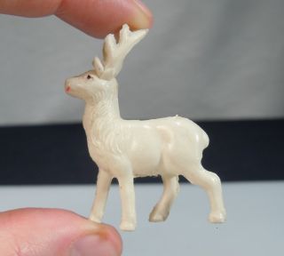 Vintage Christmas Plastic Celluloid Mini Reindeer Figurine 51508