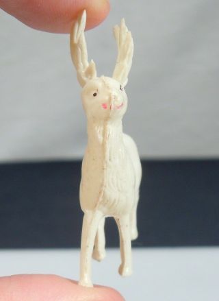 Vintage Christmas Plastic Celluloid Mini Reindeer Figurine 51508 2