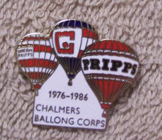 1976 - 1986 Chalmers Balloon Corps Pripps,  Gott Tios Pripps Balloon Pin