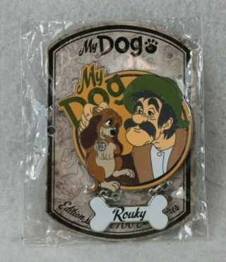 Disney Paris Disneyland Dlp Pin Le 700 My Dog Fox And The Hound Roouky Copper