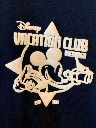 DVC Member Spirit Jersey Sweatshirt Navy Blue White L Disney Vacation Club WDW 2