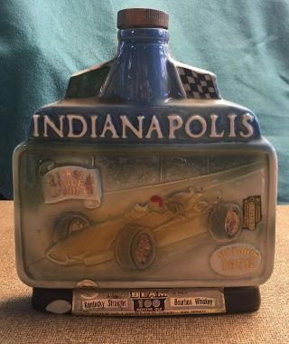 1970 Indianapolis 500 Indy Souvenir Whiskey Decanter Bottle Motor Speedway