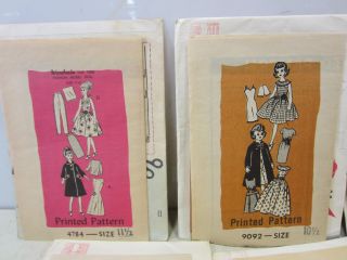 10 Vintage Anne Adams & Mirian Martin Barbie Doll Sewing Patterns 2