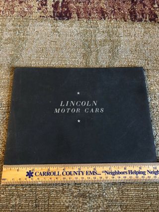 1920s Lincoln Motor Cars Body Type Brochures 12 Pages