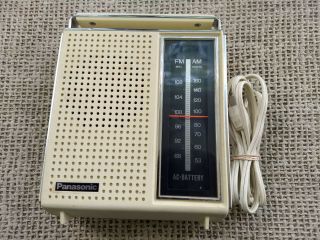 Vintage Panasonic Am/fm Transistor Radio Modei Rf - 563,  Ac/dc,  Hi/lo Tone,  Afc
