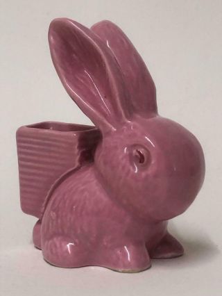 Rare Sylvac Pottery Pink Rabbit Bunny No.  1064 Match Striker 4 "