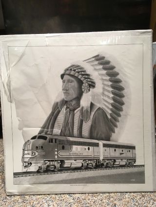 Santa Fe Railroad Chief Art Print Signed & Numbered Lance Bukove Limited