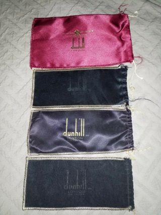 Group Of 4 Vintage Dunhill London Pipe Bags Socks Take A Look
