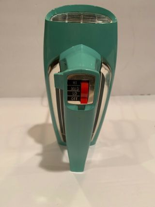 Vintage General Electric GE Turquoise Hand Held Mixer 3